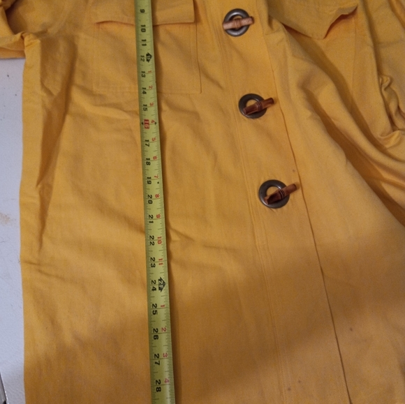 Harris Wallace Shirt Yellow Womens Long Sleeves Button Down Bamboo, Size M/52 - Picture 8 of 10